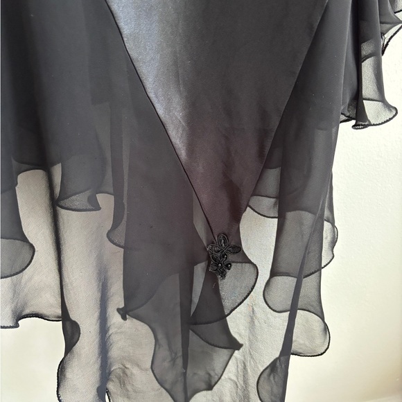 Vintage Black Silk Dress - Picture 7 of 11